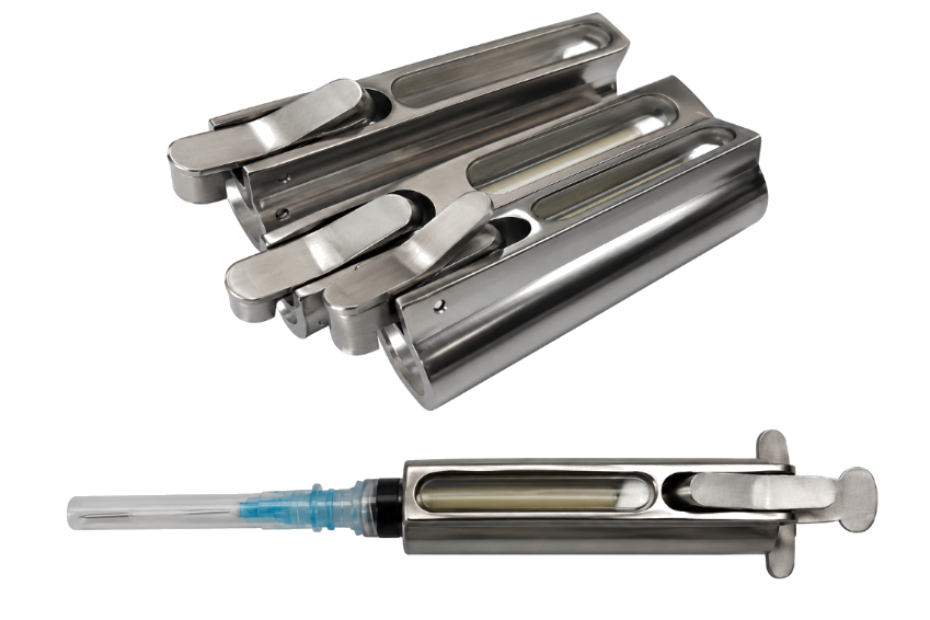 Blindaje de tungsteno con seguro JX019-III